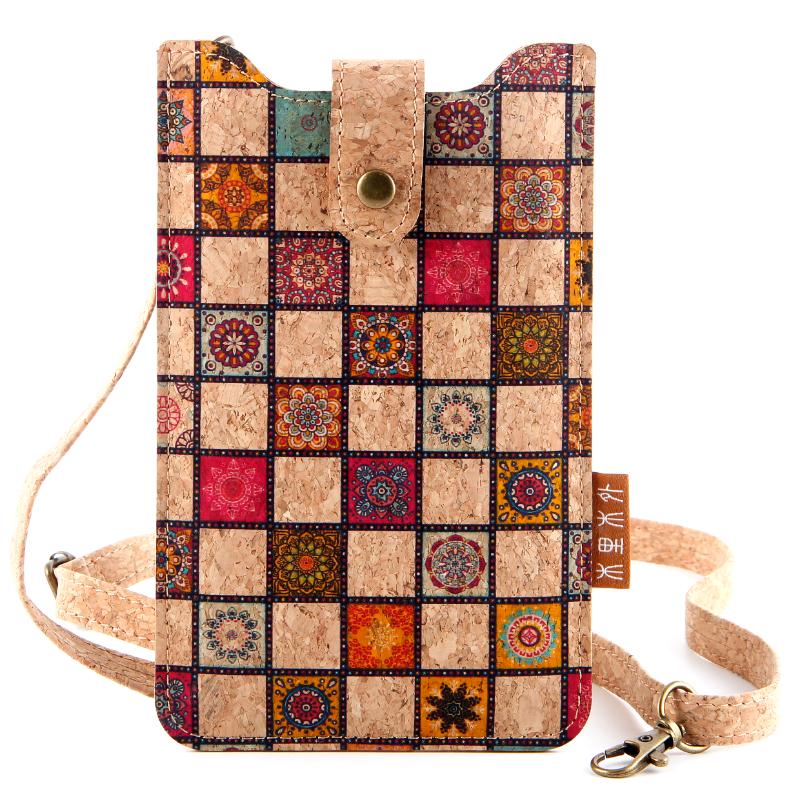 Vertical Cork Phone Holder Bag